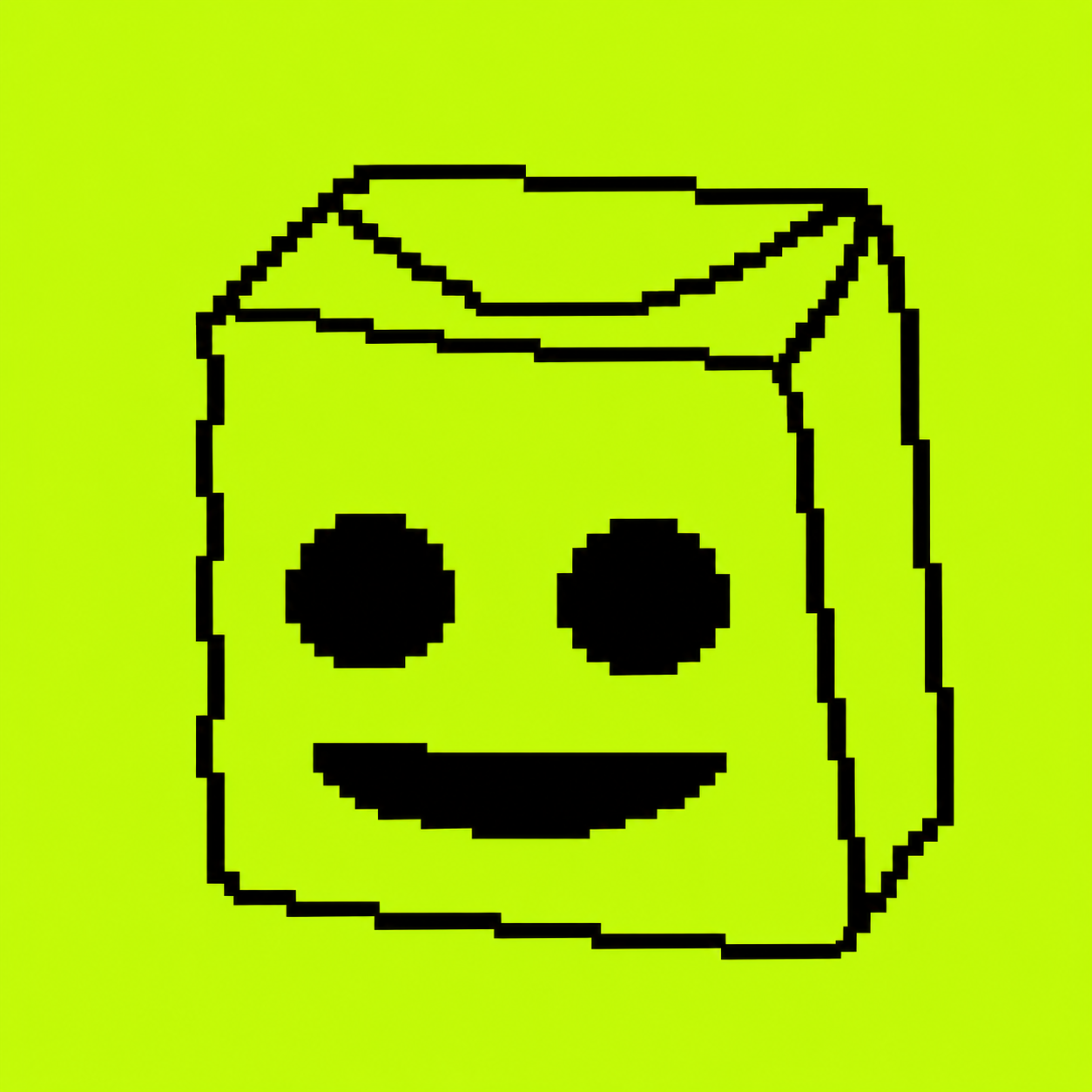 Anonymous hood pixel bag mascot